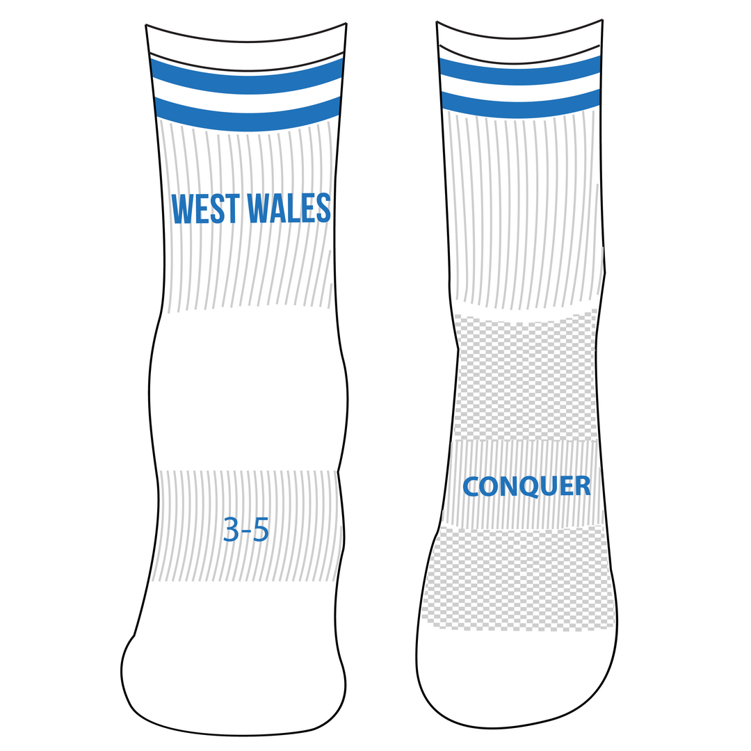 West Wales Netball Crew Socks Kids