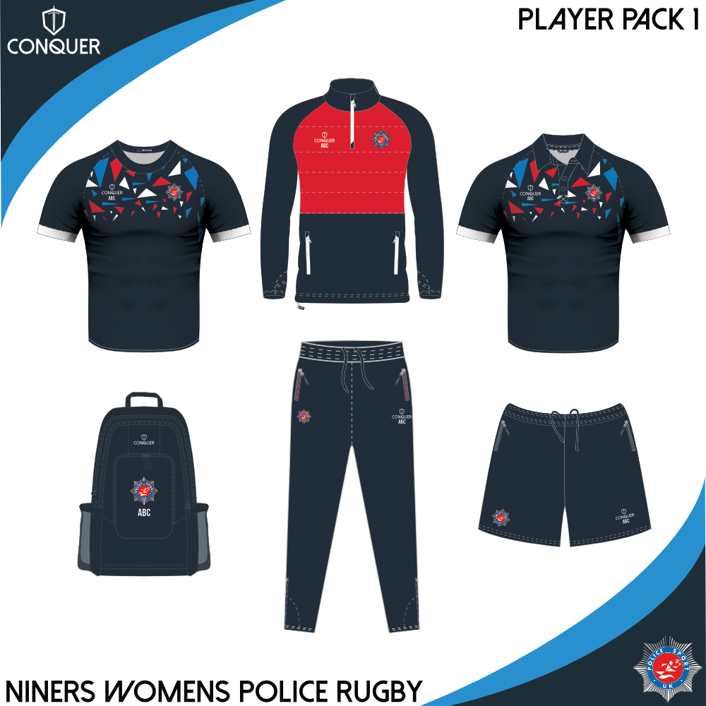 Niners Women's Police Rugby Player Pack 1 (Adults Sizing)