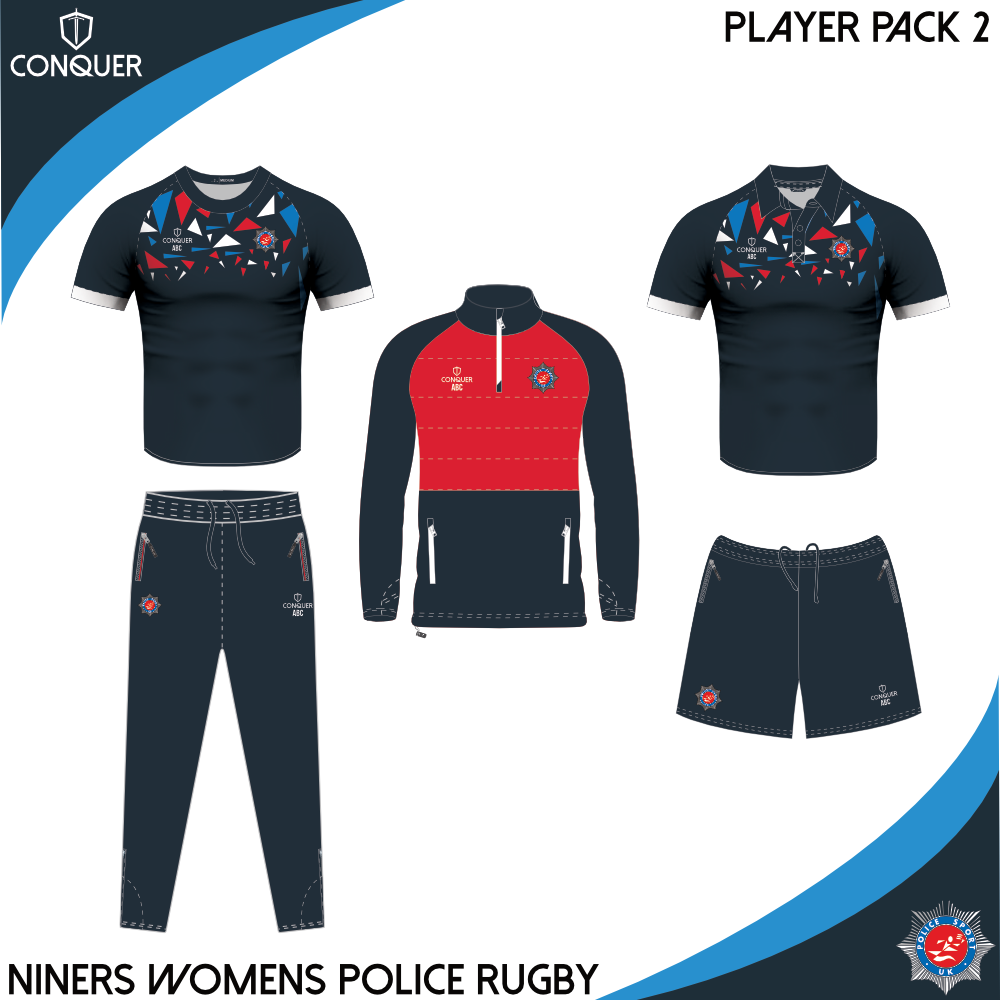 Niners Women's Police Rugby Player Pack 2 (Adults Sizing)