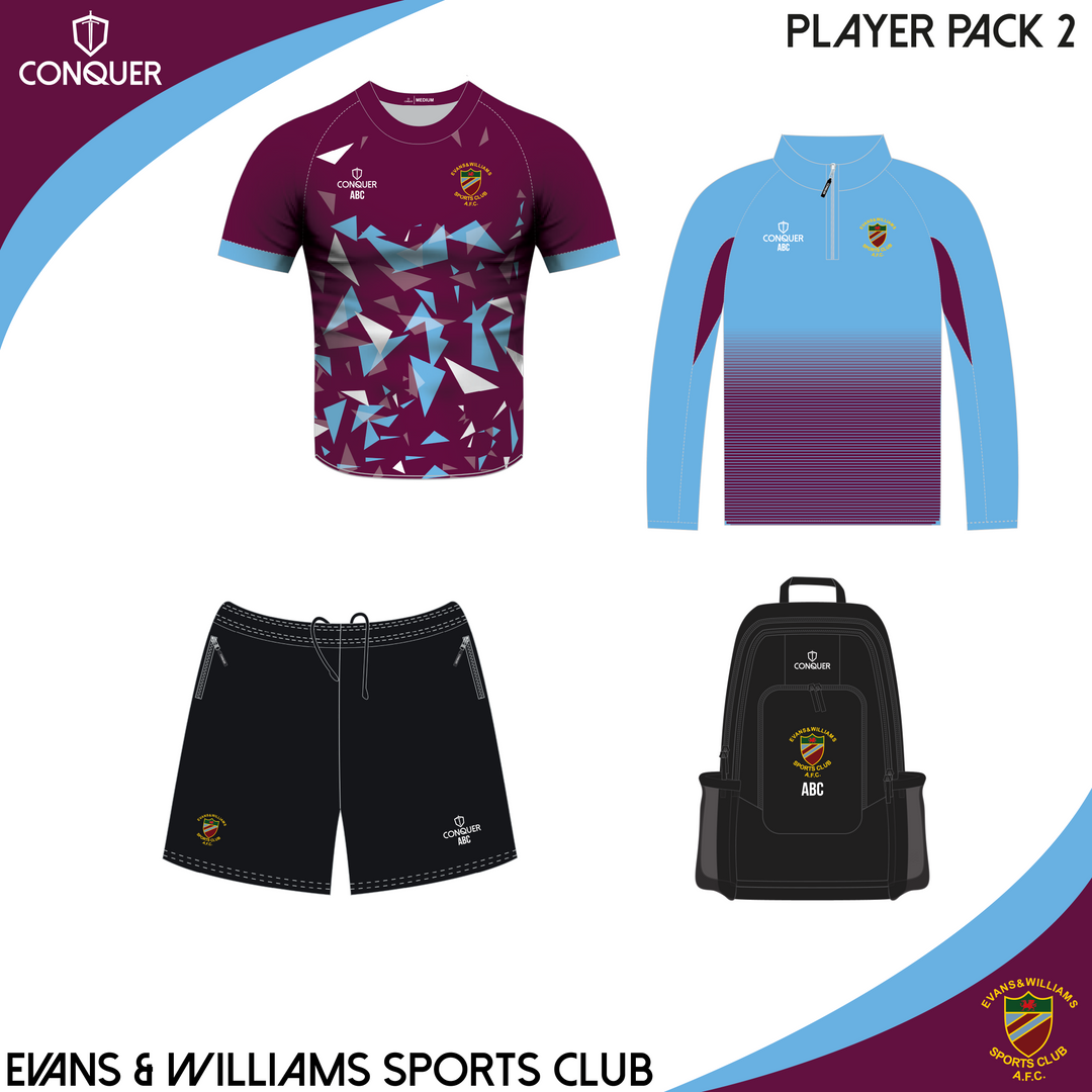 Evans & Williams Sports Club Player Packs 2 Kids