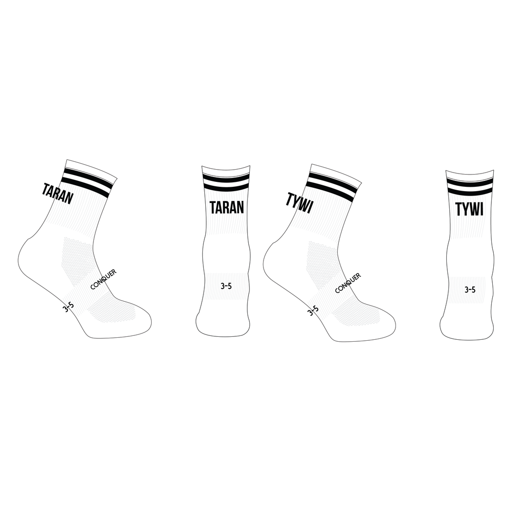 Taran Tywi White Crew Socks Kids