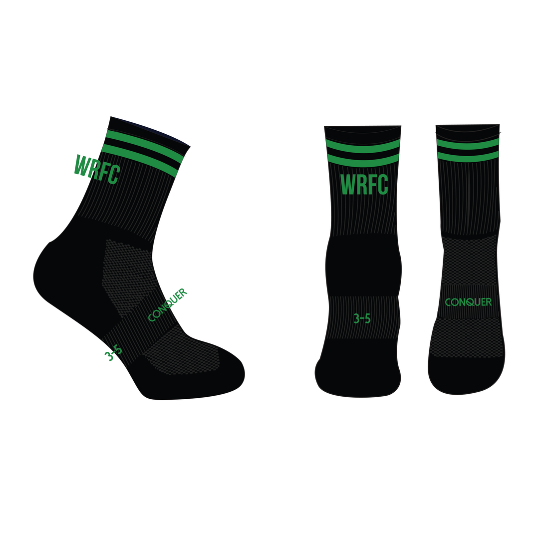 Whitland RFC Black Crew Socks