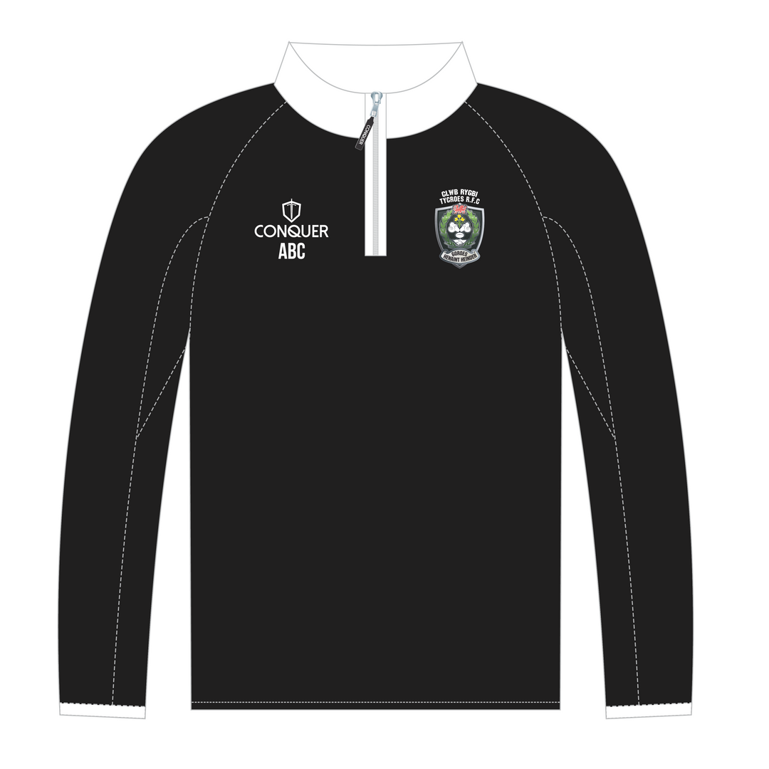 Tycroes RFC Seniors PRO 1/4 Zip Midlayer (No Sponsors)