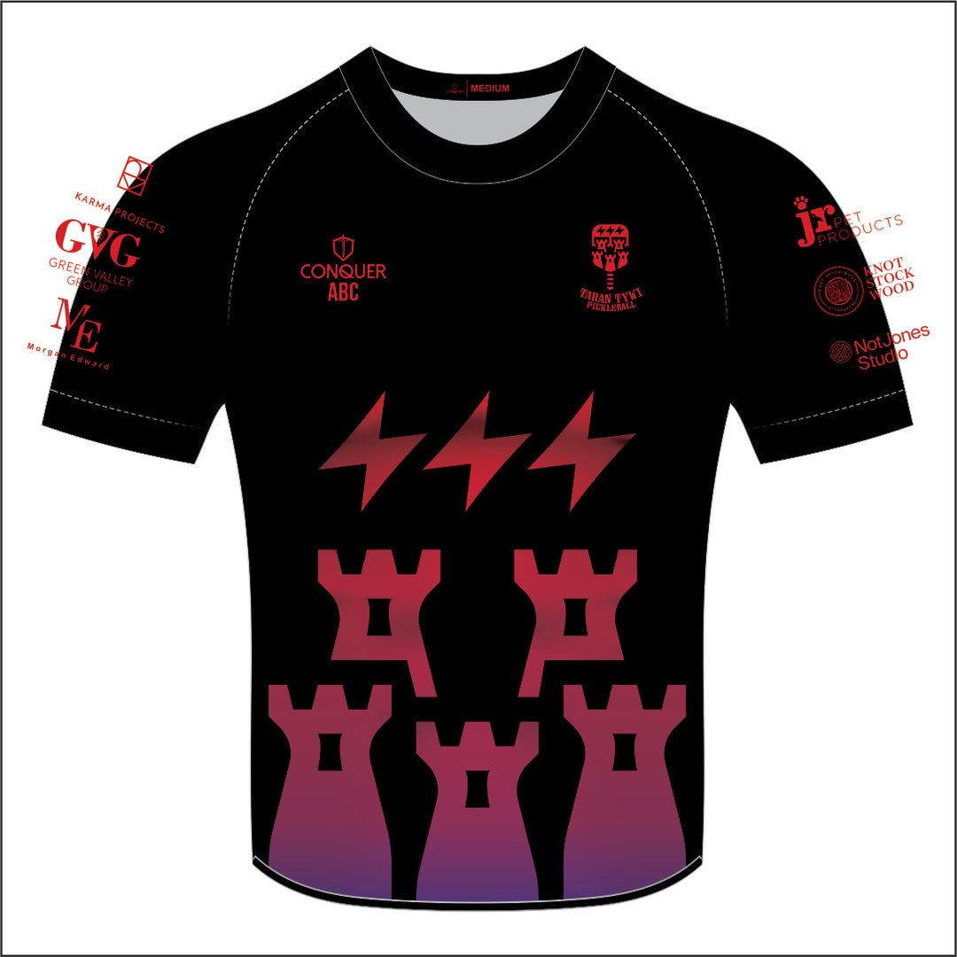Taran Tywi Pickleball Black Sublimated T-Shirt