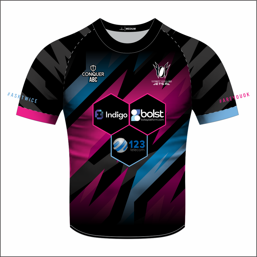 West Wales Jets Black Sublimated T-Shirt