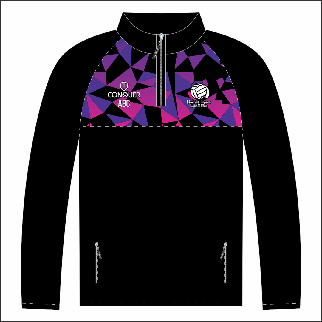 Mumbles Treforus Netball 1/4 Zip Midlayer
