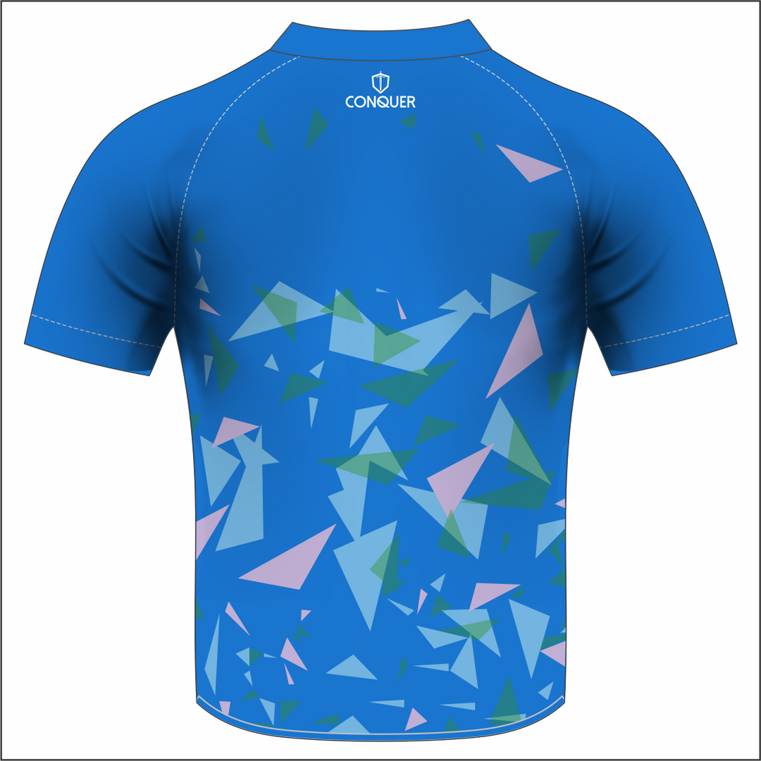 Swansea Valley Sabres Royal Blue Sublimated T-Shirt (Triangles)