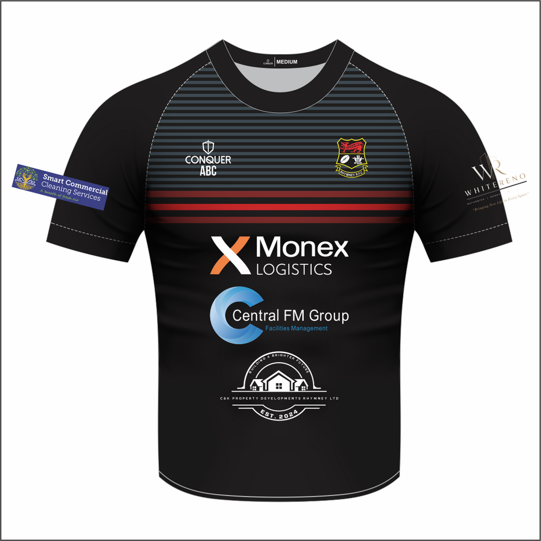 Rhymney RFC Sublimated T-Shirt KIDS - 26/27 (SPONSORS)
