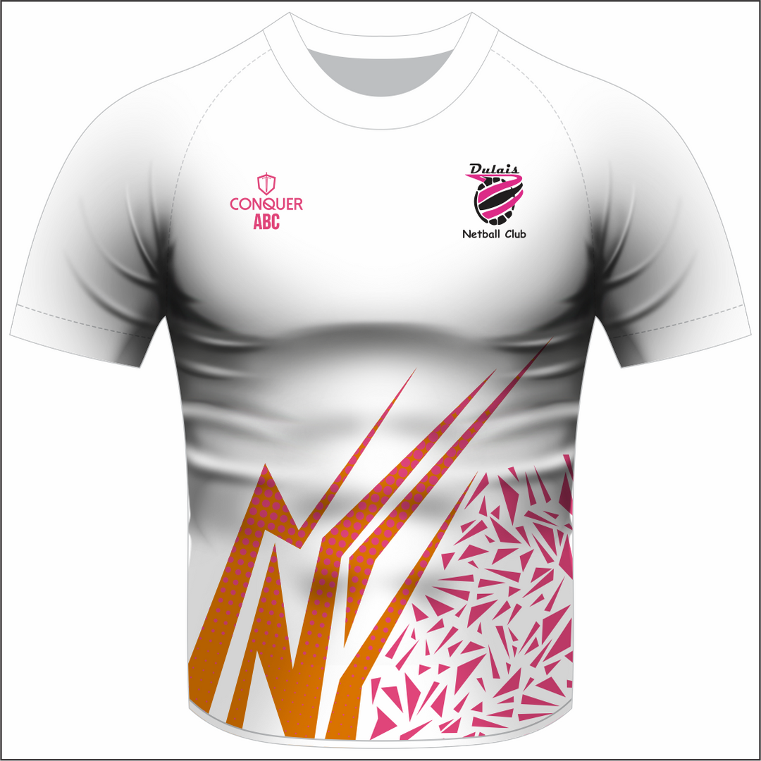 Dulais Netball Sublimated T-Shirt (White)