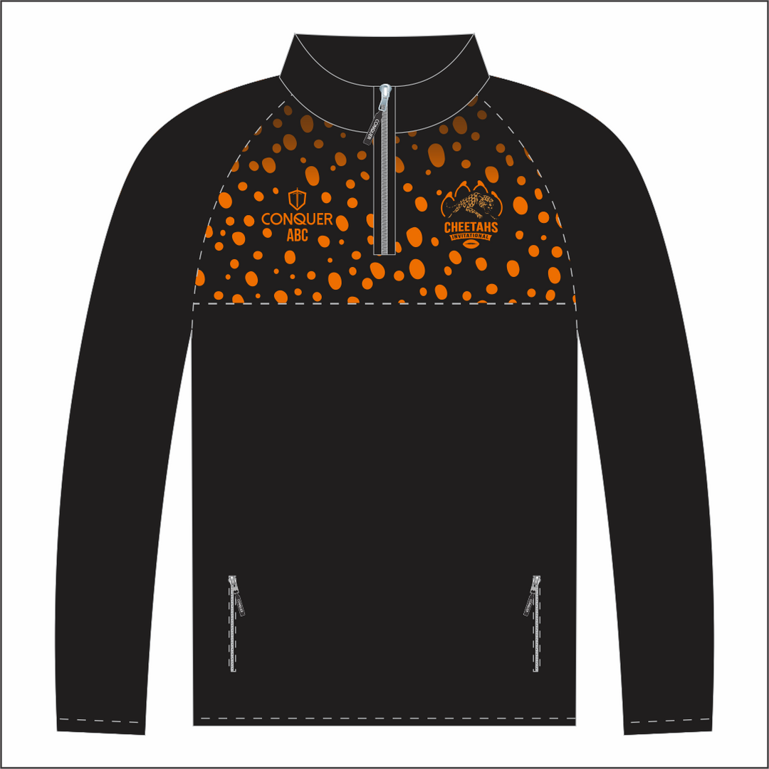 Cheetahs Invitational 1/4 Zip Midlayer - Cheetah Print