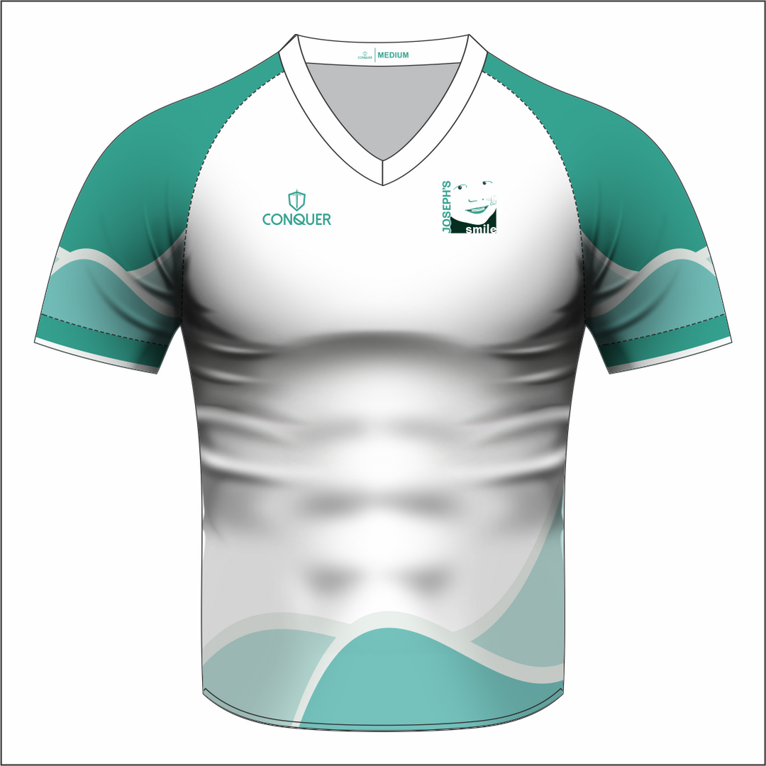Joseph's Smile V-Neck Sublimated T-Shirt - White