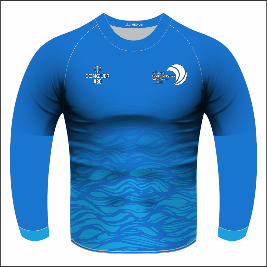 West Wales Netball Sublimated Long Sleeve T-Shirt Kids