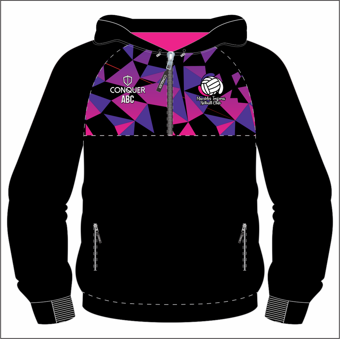 Mumbles Treforus Netball 1/4 Zip Hoodie