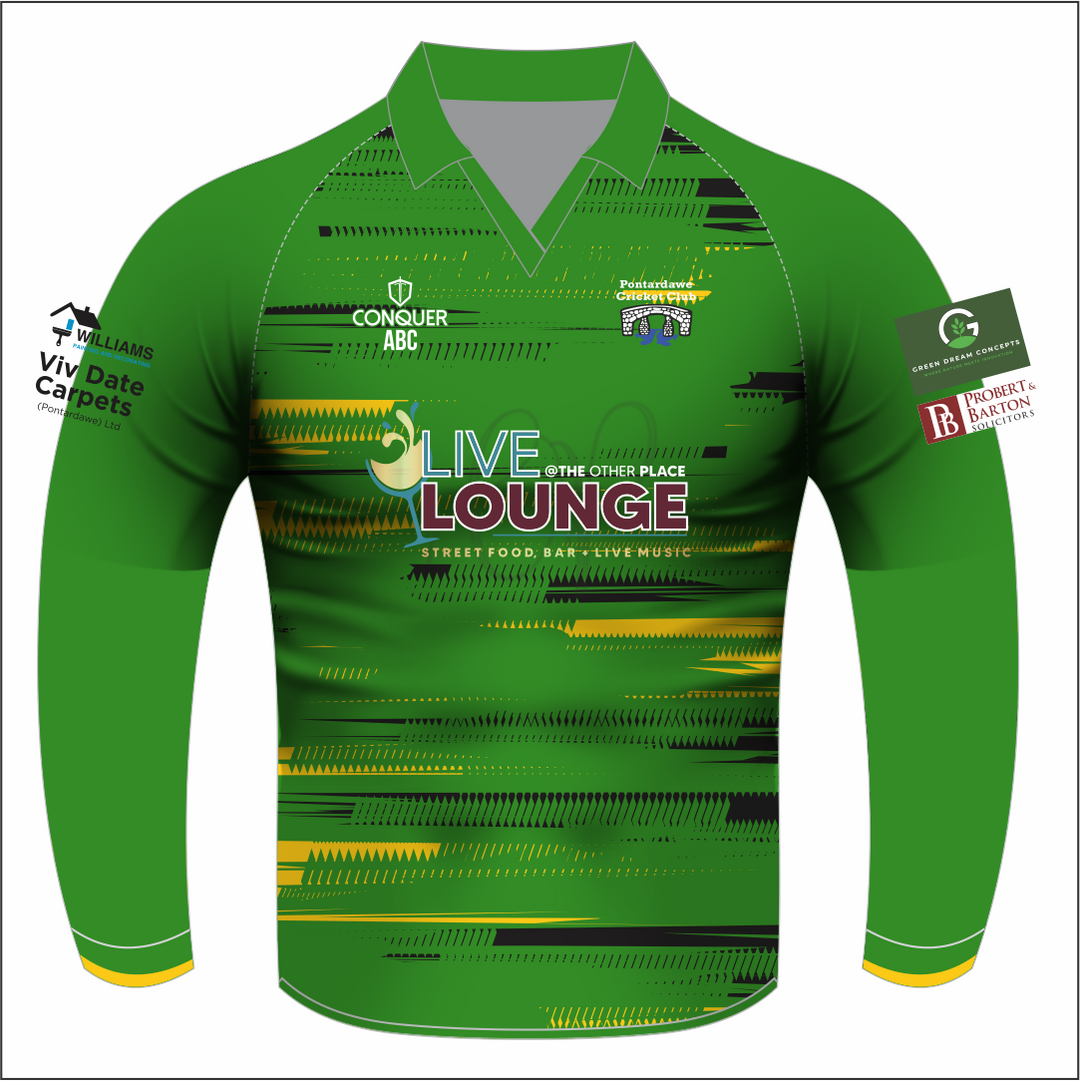 Pontardawe Cricket Sublimated Long Sleeved Playing Shirt