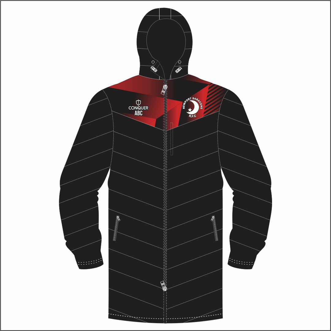 Newport Saracens RFC Long Puffy Jacket KIDS