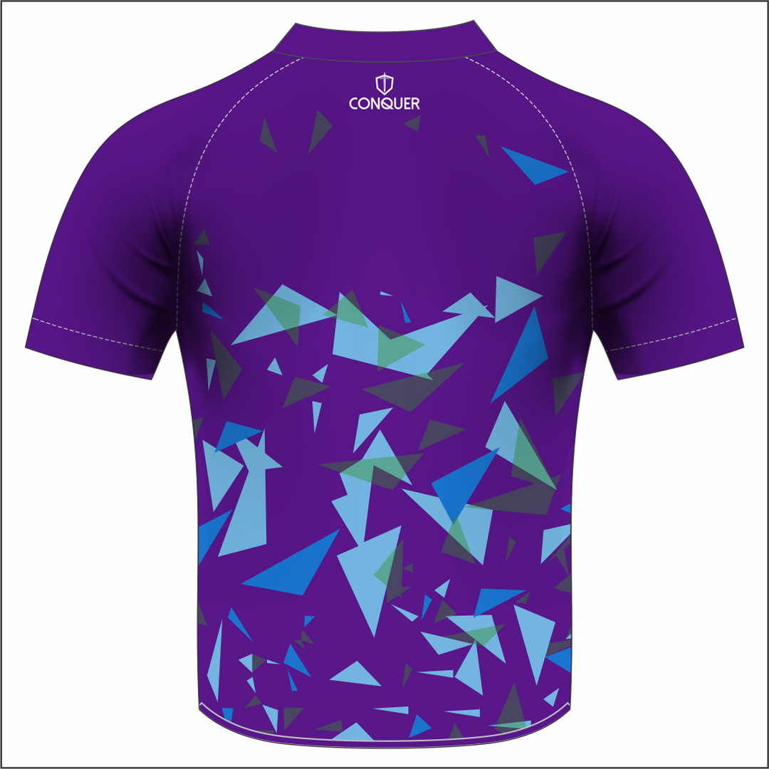 Swansea Valley Sabres Purple Sublimated T-Shirt (Triangles)