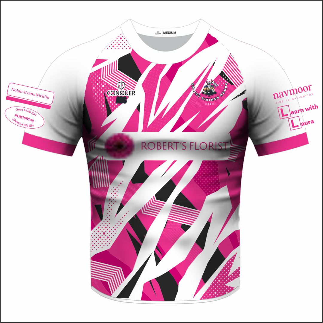 Valley Vikings Rugby Sublimated White T-Shirt Kids