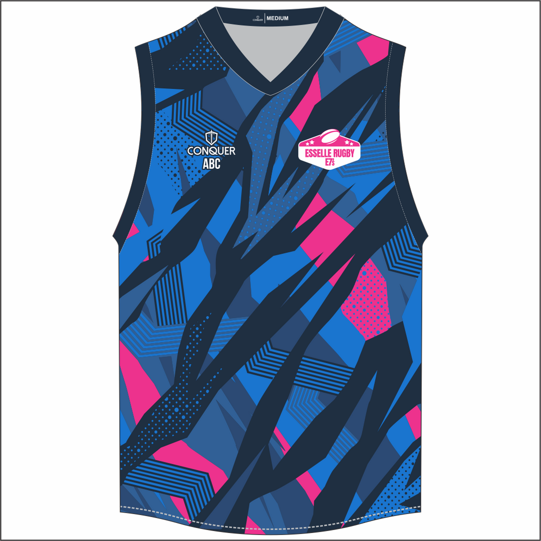 Esselle Rugby 7s WOMENS Team Sublimated Aussie Vest KIDS