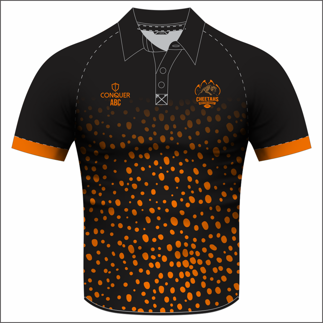 Cheetahs Invitational Sublimated Polo Shirt - Cheetah Print