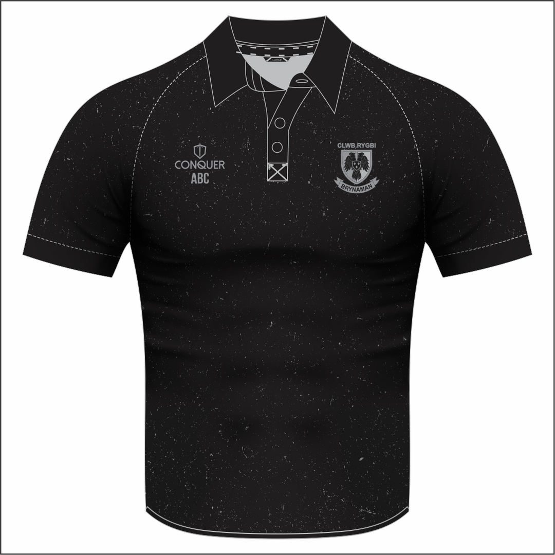 Brynamman RFC black out Sublimated Polo Shirt