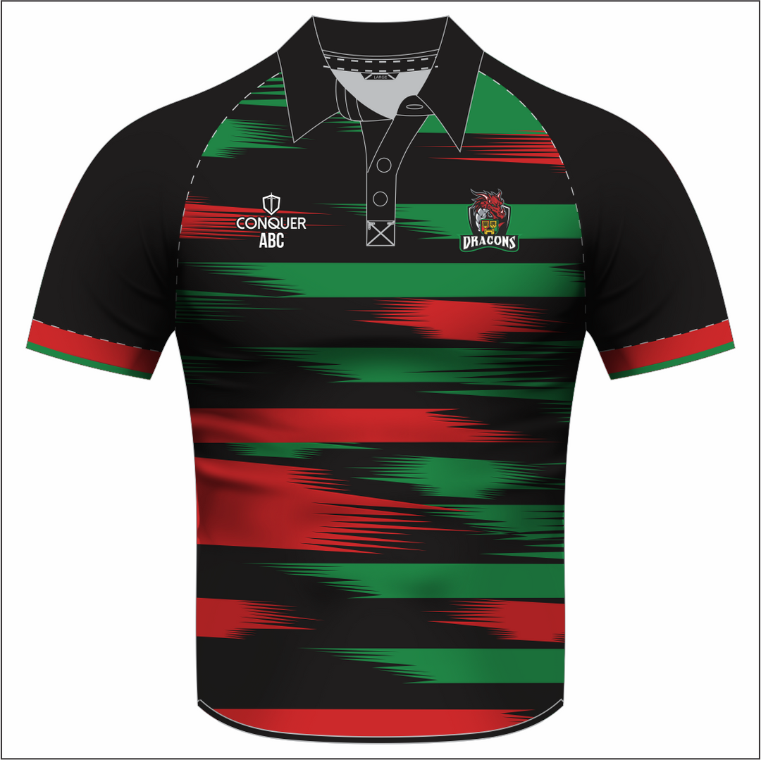 Dunvant Dragons Sublimated Polo Shirt Kids