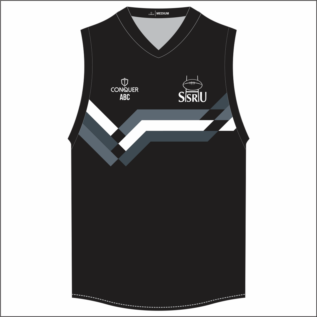 SSRU U16s (Blacks WEST) Sublimated Aussie Vest KIDS