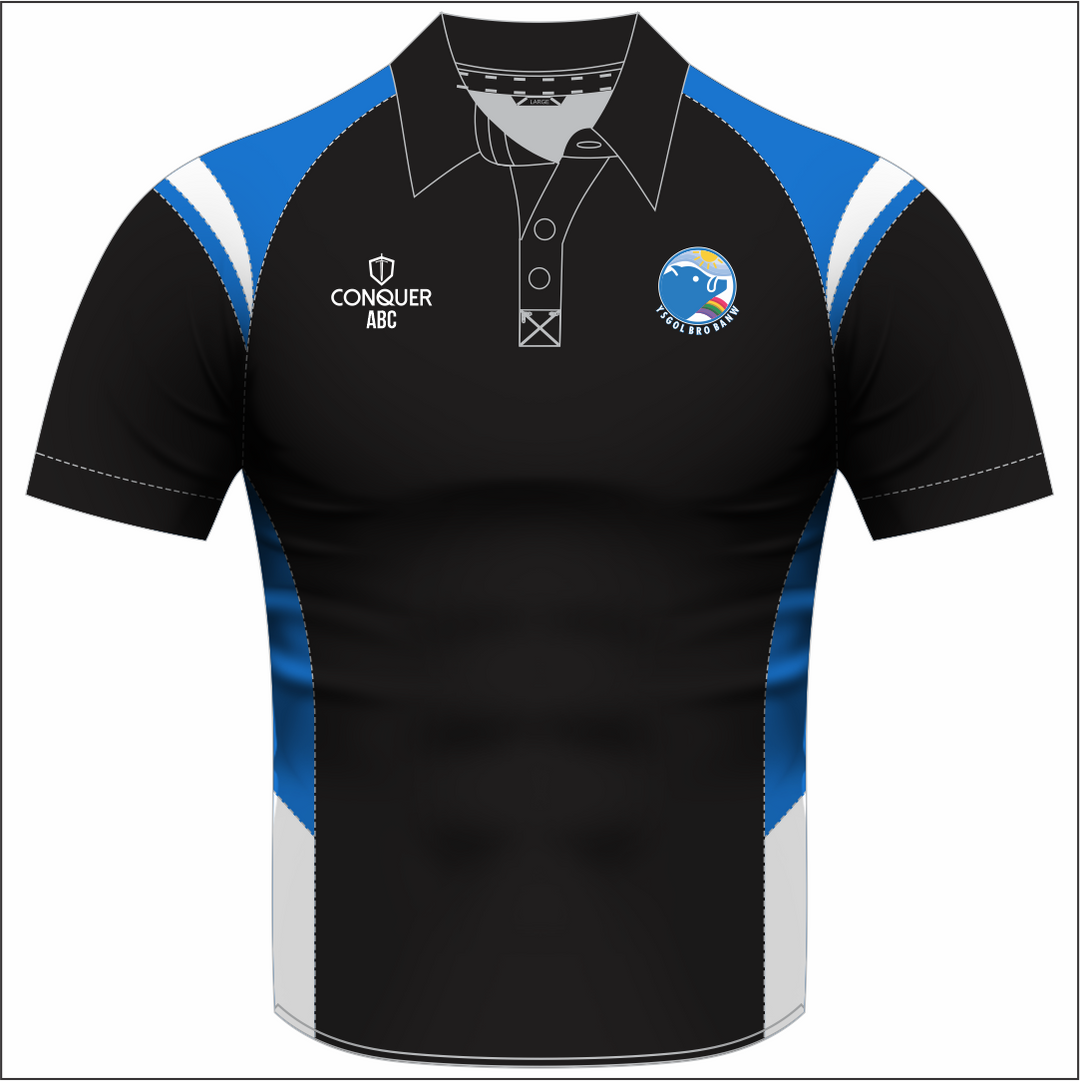 Ysgol Bro Banw Sublimated Polo Shirt - Blue