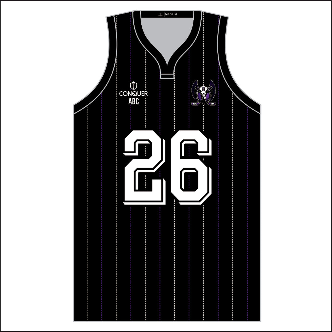 Carmarthen Ravens BHC Sublimated Basketball Vest KIDS - Striped