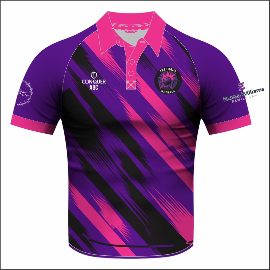 Treforus Netball Sublimated Polo Shirt