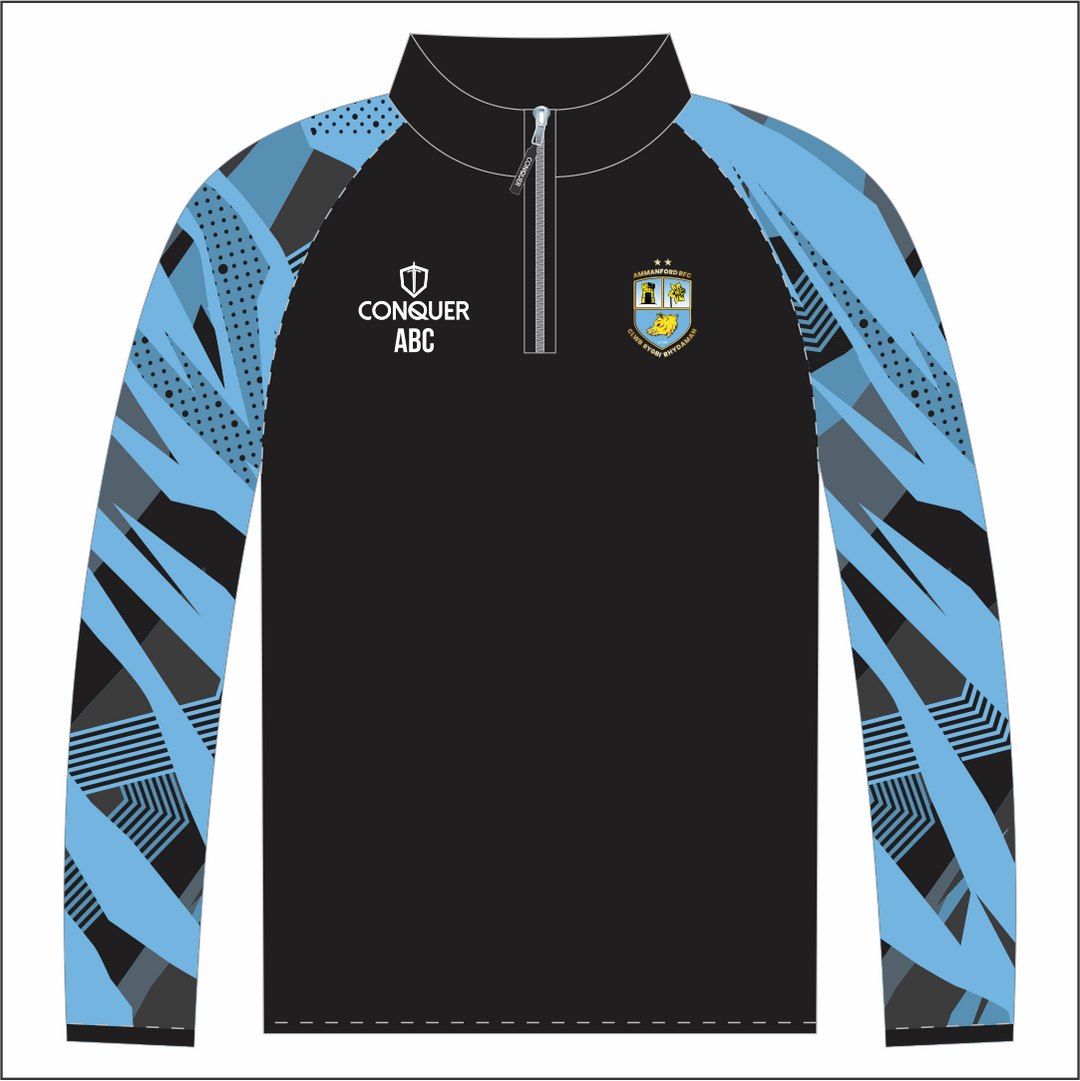 Ammanford RFC PRO Foamy 1/4 Zip Midlayer Kids