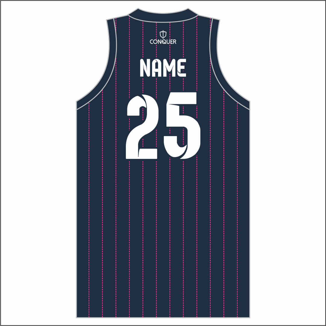 Esselle Rugby 7s WOMENS Team Sublimated Basketball Vest - Striped