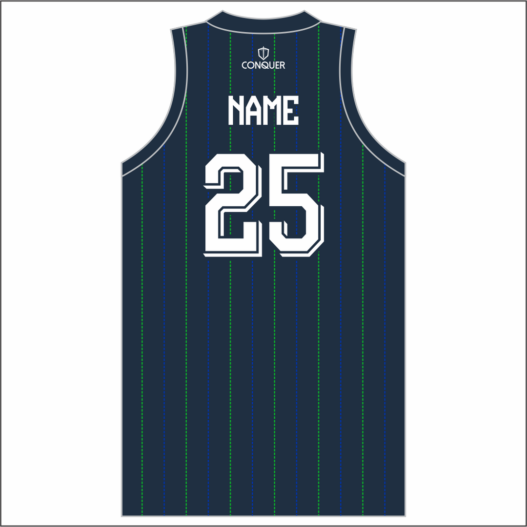 Ysgol Bro Dur Sublimated Basketball Vest - Striped