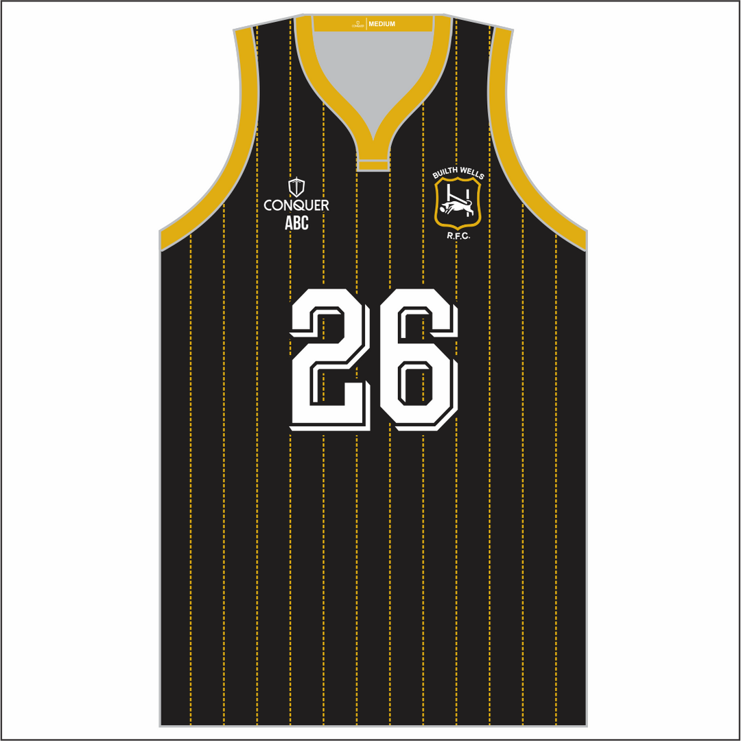 Builth Wells RFC Sublimated Basketball Vest - 26/27