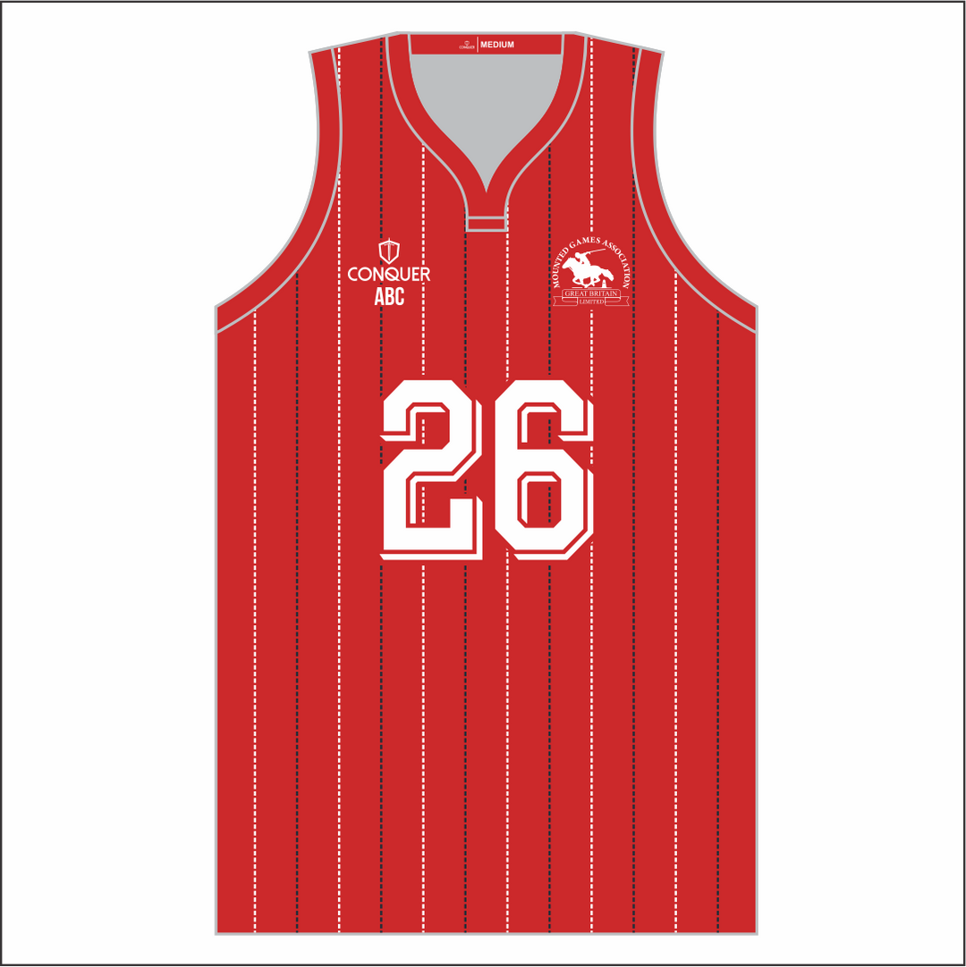 West Glamorgan Mounted Games Sublimated Basketball Vest Kids