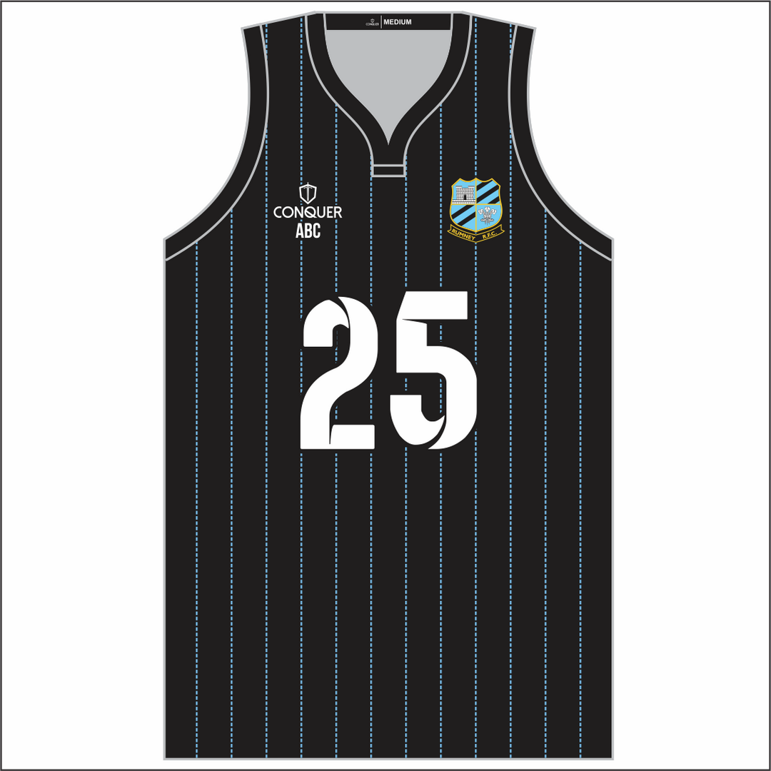 Rumney RFC Sublimated Basketball Vest KIDS - Striped