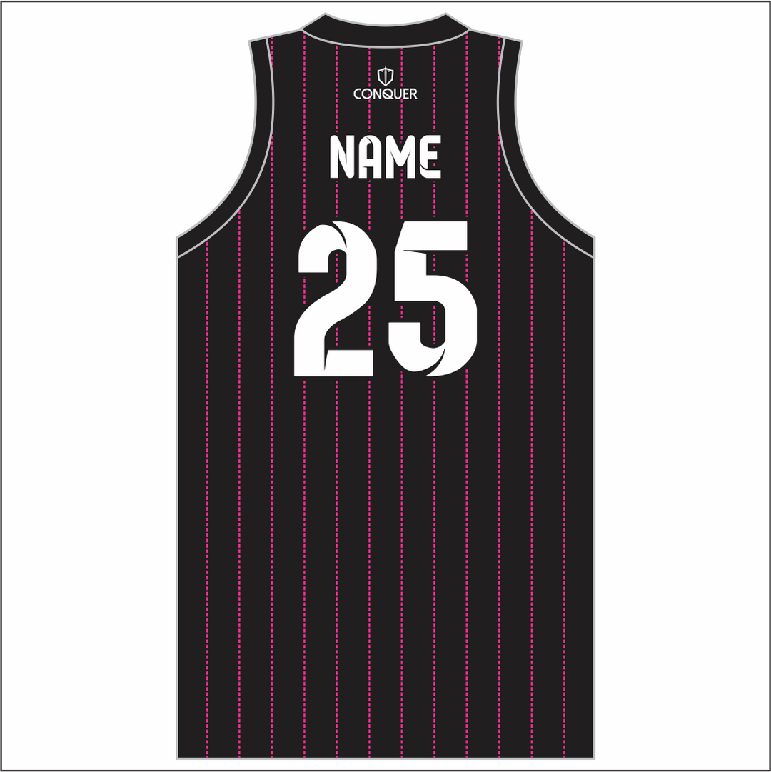 Saxonettes Sublimated Basketball Vest - Striped