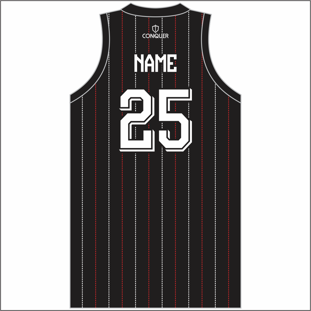 Ynysddu RFC Sublimated Basketball Vest - Striped