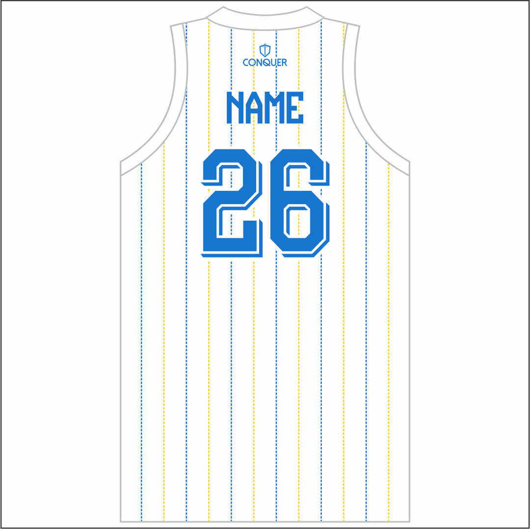LE9 Rugby Sublimated Basketball Vest KIDS - Striped