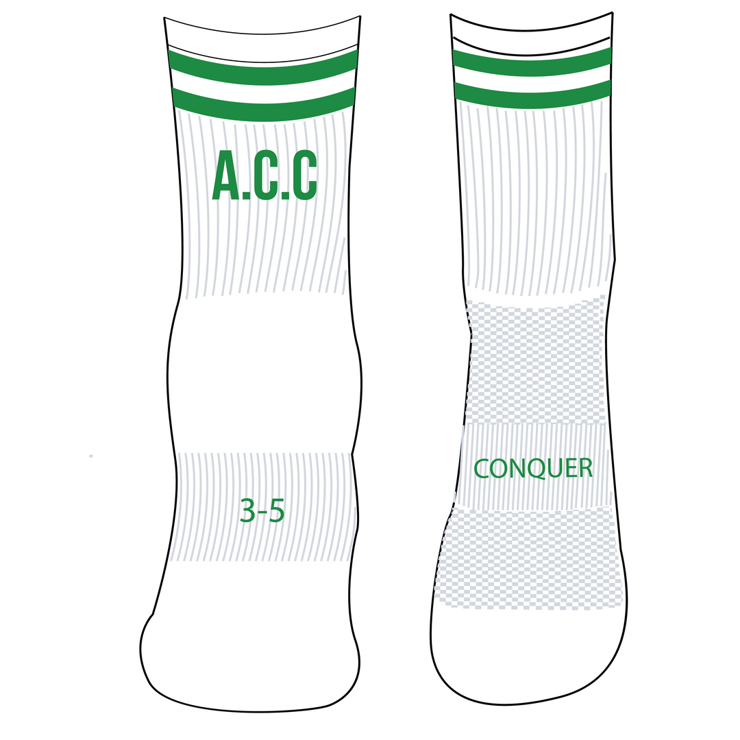 Ammanford Cricket White Crew Socks (Kids)