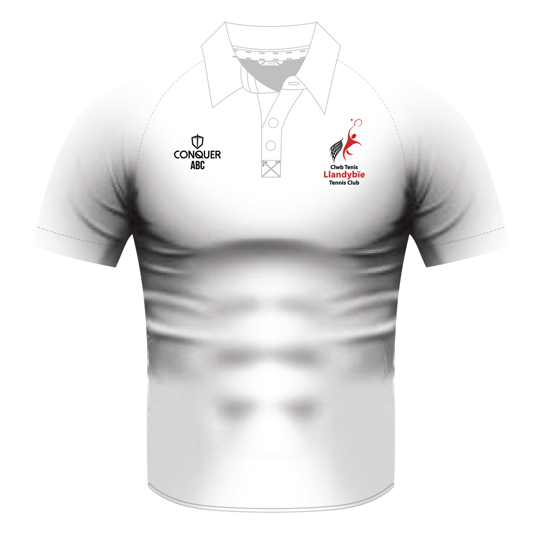 Llandybie Tennis Club Sublimated White Polo Shirt Kids