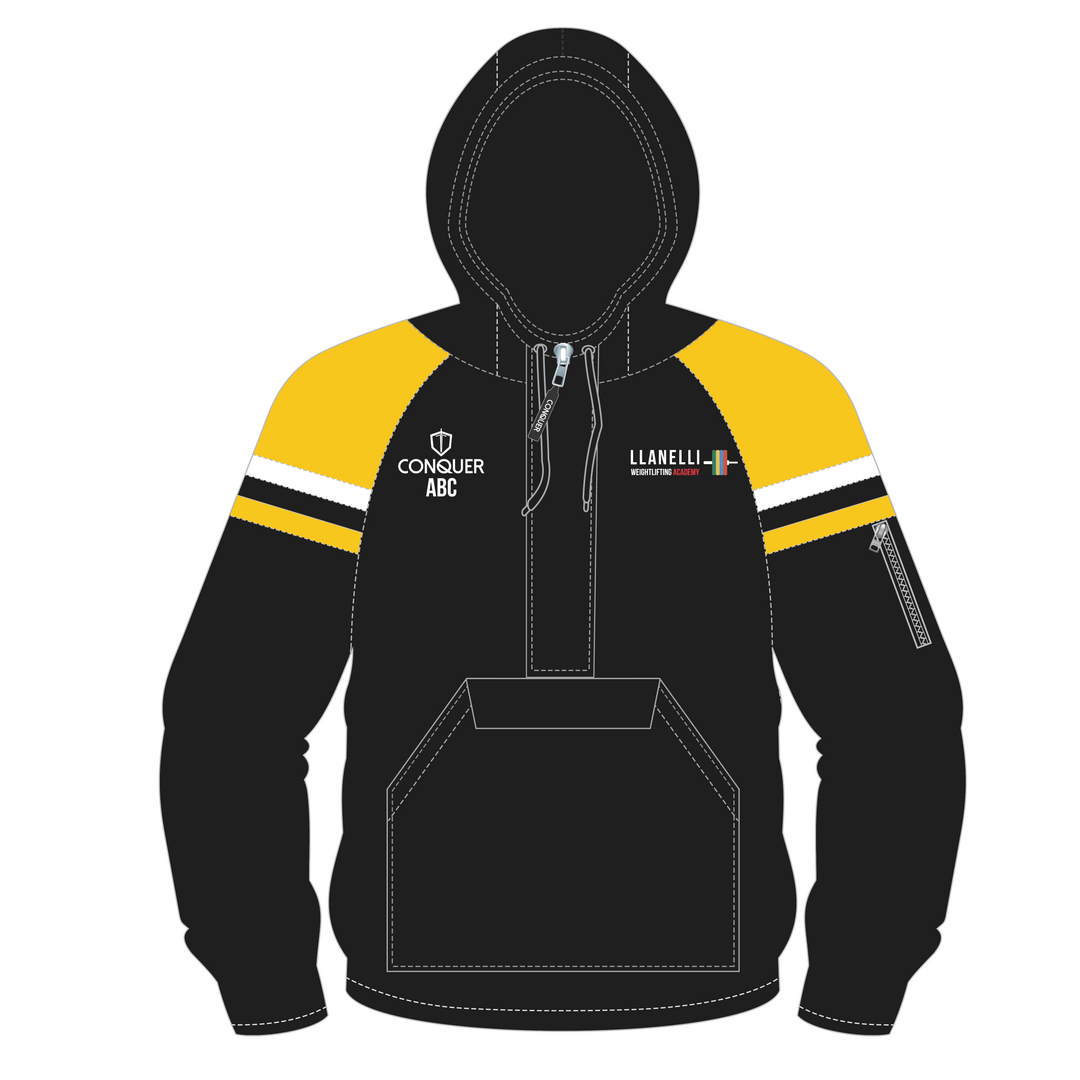 Llanelli Weightlifting Academy 1/4 Zip Hooded Windbreaker Kids