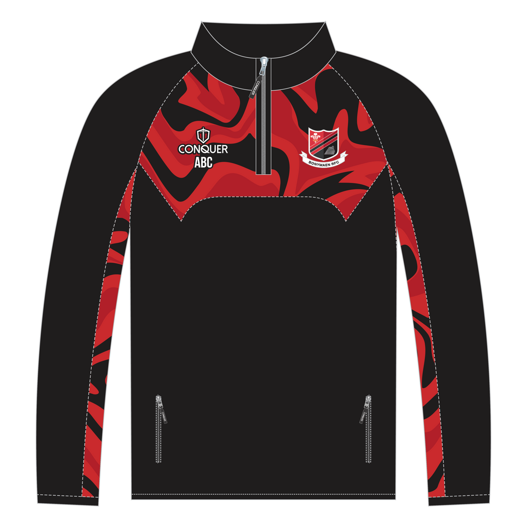 Bonymaen RFC 1/4 Zip Midlayer