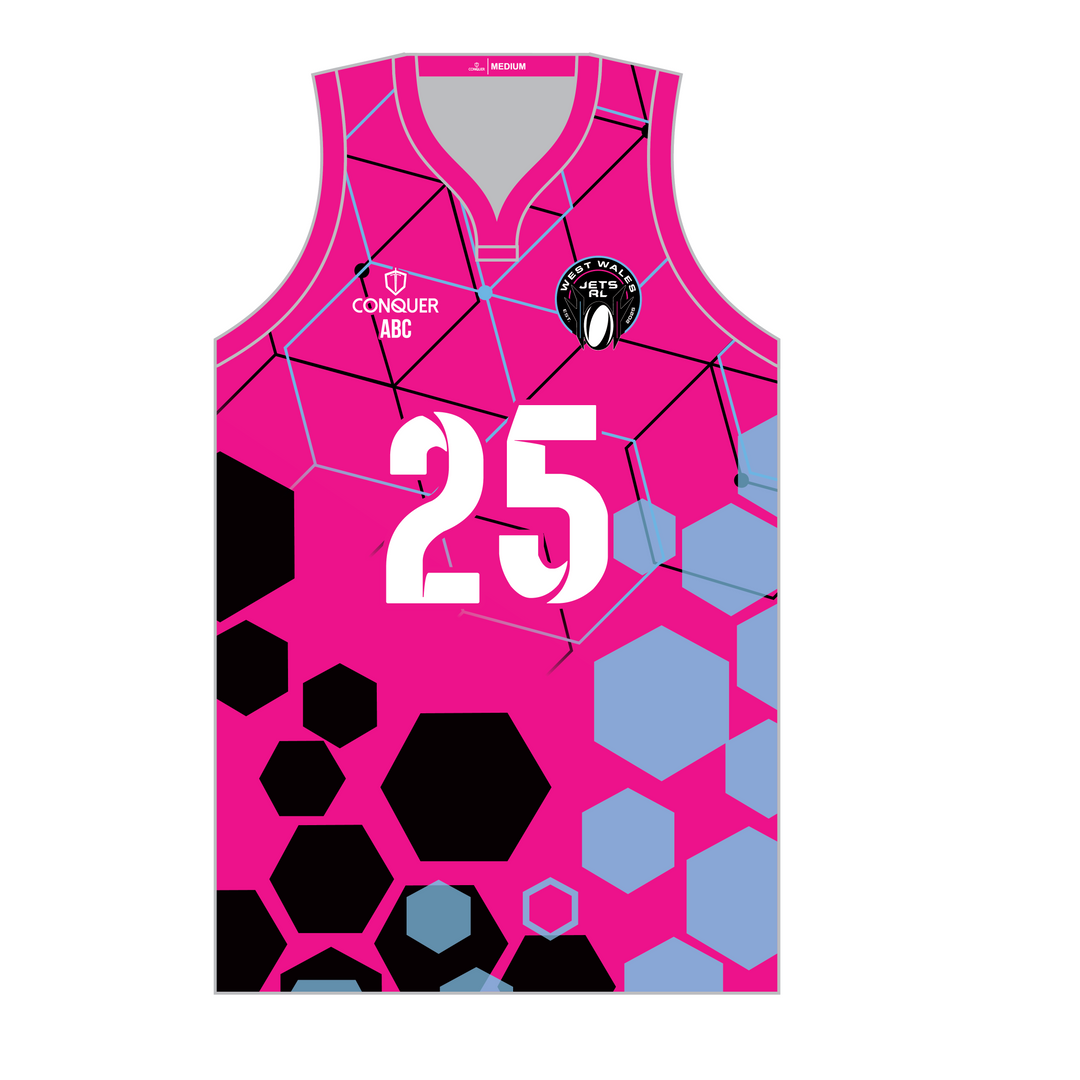 West Wales Jets Sublimated Basketball Vest - Pink