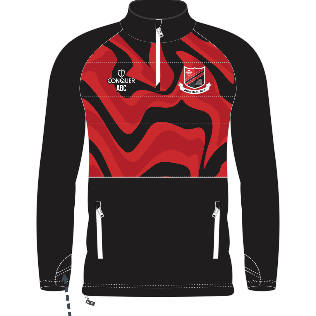 Bonymaen RFC 1/4 Zip Hybrid Midlayer