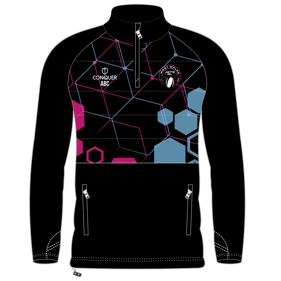 West Wales Jets 1/4 Zip Hybrid Midlayer Jacket