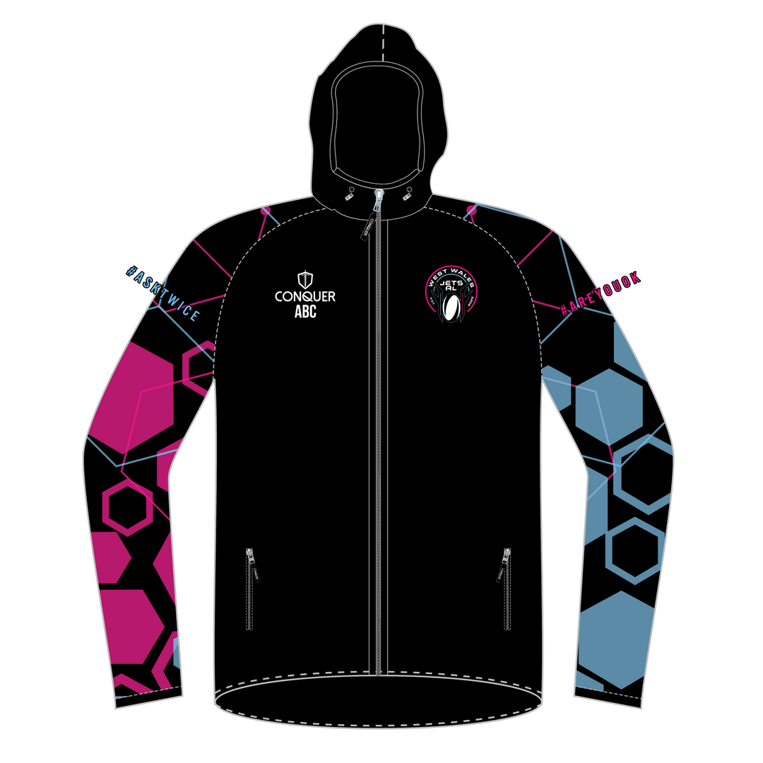 WWJ Full Zip Light Running Jacket KIDS - Black