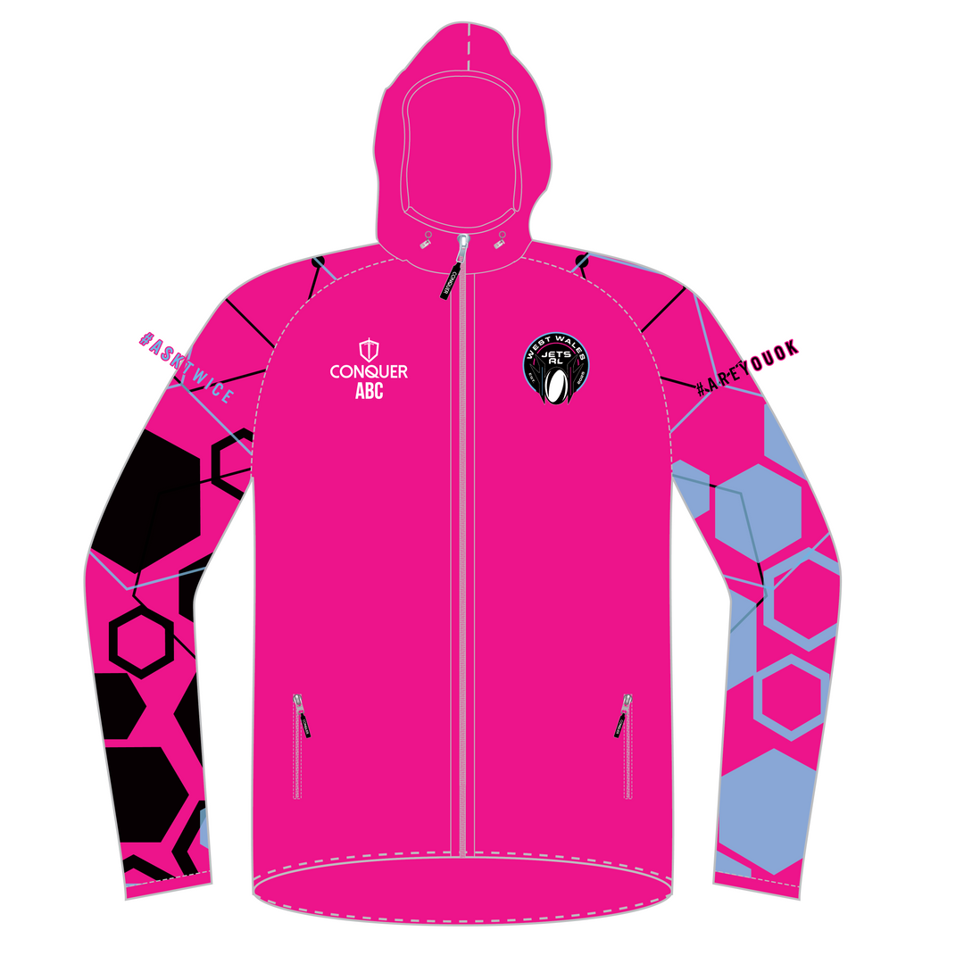 West Wales Jets Full Zip Light Running Jacket KIDS - Pink