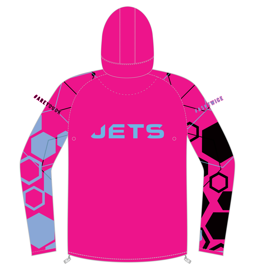 West Wales Jets Full Zip Light Running Jacket - Pink
