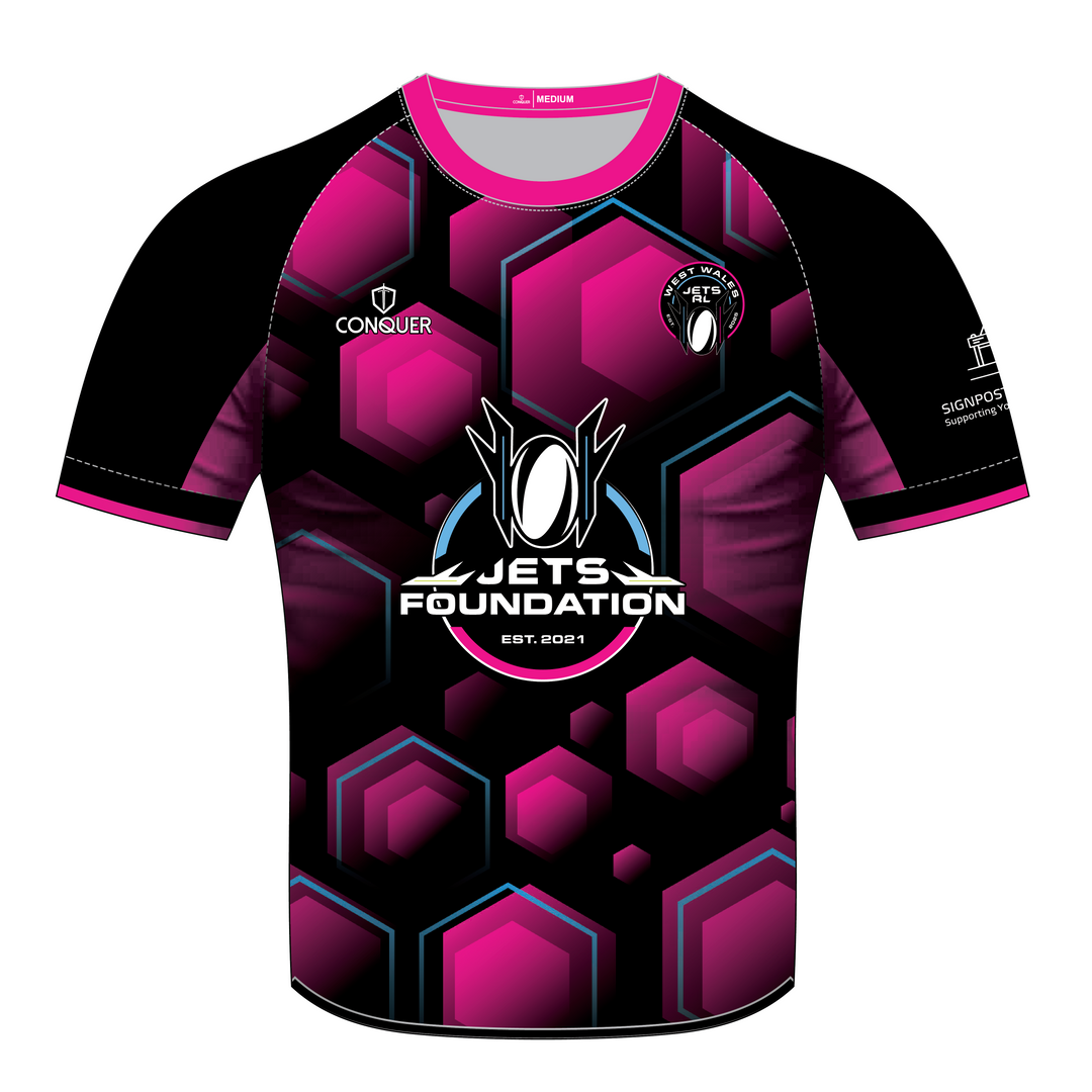 WWJ PRO Fit Training Rugby Shirt KIDS - Pink