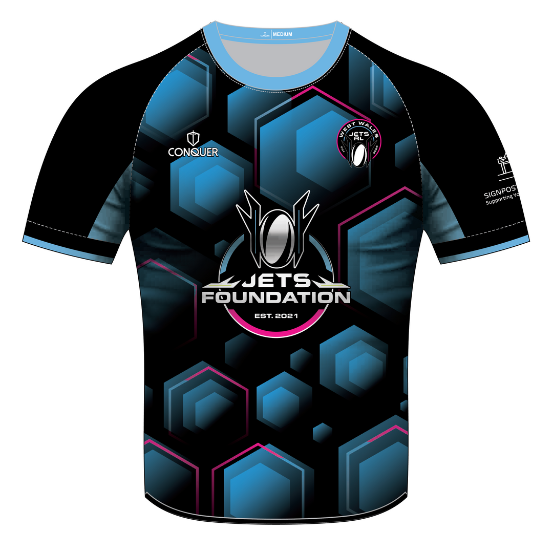WWJ PRO Fit Training Rugby Shirt KIDS - Blue
